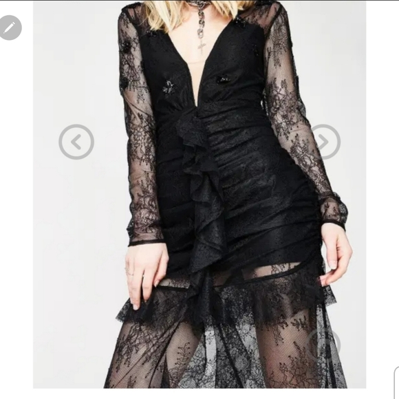 🍋For Love and Lemons Daisy Lace Midi Dress - Picture 14 of 16